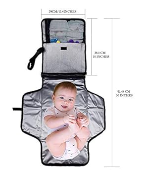 travel changing mat with wipes case