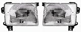 98-00 Nissan Frontier Pickup Truck 00-01 Xterra Headlights Headlamps Pair Set