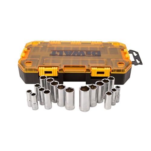 DEWALT DWMT73812 - Set di chiavi a bussola profonde da 3/8, 95 mm, 20 pezzi