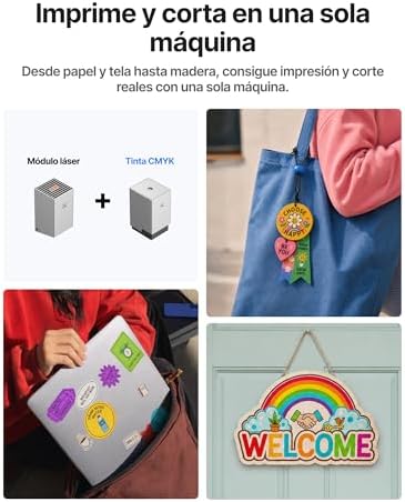 M2 Grabadora Láser 10W con Doble Cámara Integrada, Máquina de Grabado Láser Cerrada Clase 1 per Acrílico, Madera, Cuero y Contrachapado, Máquina de Manualidades DIY para Principiantes