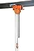 Vestil LOW-6G Steel Low Headroom Chain Hoist Gear Trolley 17 In. x 13-1/2 In. x 15 In. 6,000 Lb. Capacity Orange