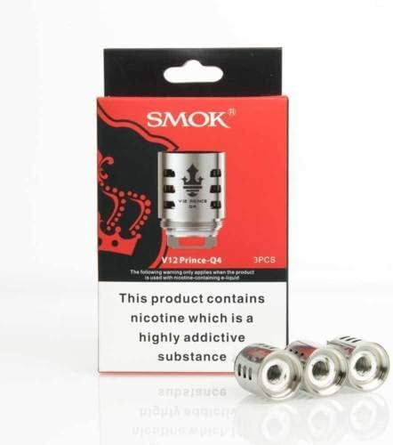 Authentic SMOK TFV12 Prince Replacement Coil V12 Q4 | M4 | X6 | T10 MESH Genuine (V12 Prince Q4(3PK))