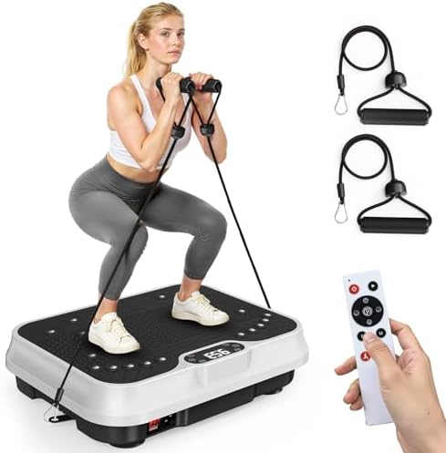 Vibration Plate Exercise Machine with Bluetooth Speaker, 10 Modes Whole  Body Shape Vibration Platform Machine with Jump Rope for Weight Loss  Fitness, 99 Levels Home Gym Equipment Workout Machine price in UAE |
