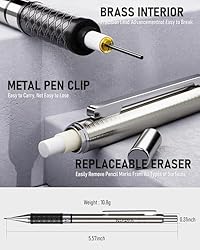 Nicpro 0.9 mm Mechanical Pencil Set with Case, 3PCS