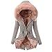 Ellymi Ladies Faux Fur Lining Coat Womens Winter Warm Thick Long Jacket Hooded Overcoat Fashion Trench Coat Jacket
