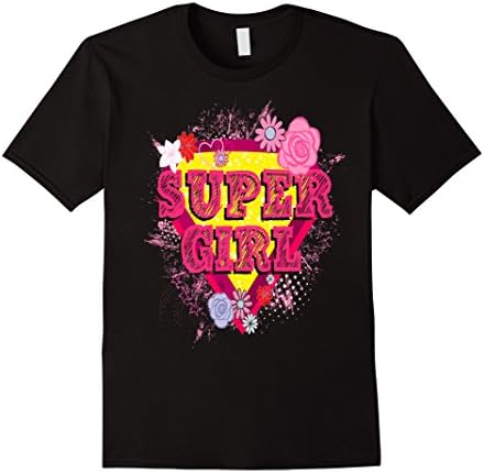 Men's Super Girl T-Shirt Women Fashion Cute Romantic 3XL Black