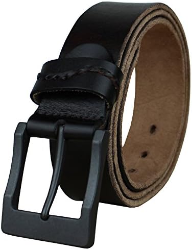 Heepliday Men's Simple Casual Soft Vintage Leather Belt XXXX-Large 42-44 Coffee