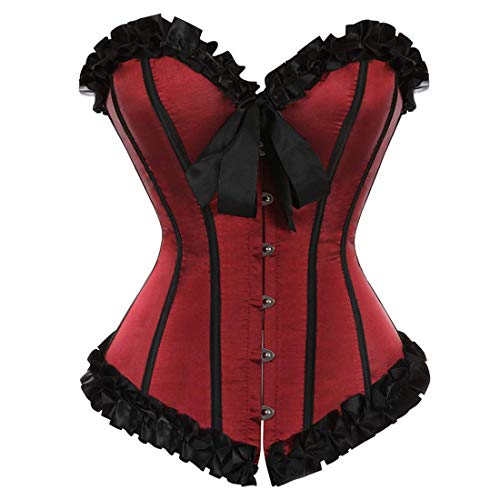 jutrisujo-Bustini-e-Corsetti-da-Donna-Vestito-del-Sexy-di-Fascino-Pizzo-Gotico-Corsetto-Bustino-Shapewear-Intimo-Modellante