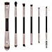 Docolor Makeup Brushes Duo End 6Pieces Professional Make Up for Eyeshadow Blending Powder Foundation Buffer and Contour Synthetic Cosmetic Tools …
