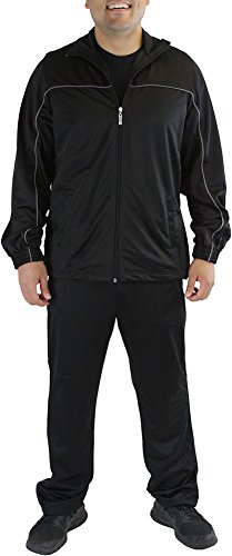 ToBeInStyle Men's Fleece-Lined Classic Tracksuit with Adjustable Drawstring Band