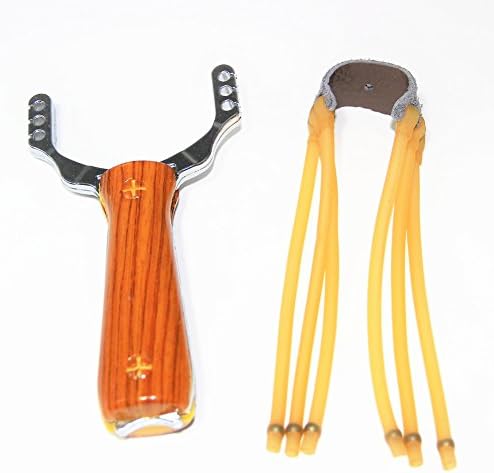 Outdoor Hunting Slingshot Aluminium Alloy Powerful Slingshot Bow Hunting Catapult with Rubber Band