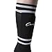 Champion Sports Youth Sock Style Soccer Shinguards - Ages 6-8 (Black)