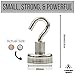 Strongman Tools Strong Magnetic Hooks Heavy Duty Magnet Hooks for Hanging - with Neodymium & Non Scratch Adhesive - Magnetic Hook for Cruise, Wall, Locker, Hanger and More - 6 Pack Set, 30 lbs
