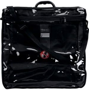 Tallit Tote Bag Rain Proof Black with Carry Handle Clear Front in Size X Large 17.5" W X 18" H