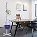 Premium Wooden Coat Rack Free Standing, with 8 Hooks Lacquered Pine Wood Tree Coat Rack Stand for Coats, Hats, Scarves, Clothes, and Handbags (White)