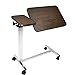 Medical Adjustable Deluxe Tiltable Overbed Bedside Table with One Touch Height Adjustment Feature (Hospital and Home Use)