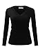 Because I Love You Women's Classic V-Neck Slim Fit Soft Pullover Long Sleeve Sweater