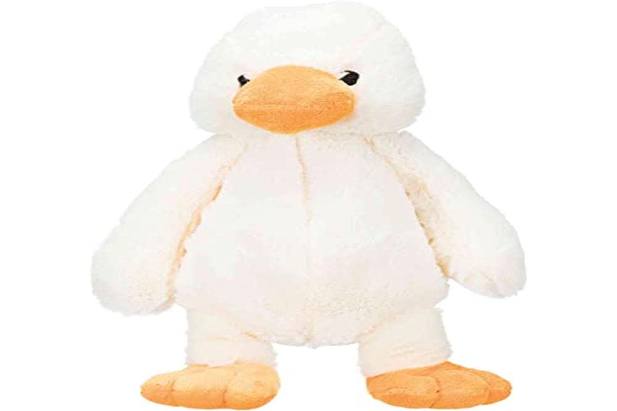TRIXIE Soft Plush Duck Dog Toy - 38cm, Squeaky Dog Toy for Large & Small Dogs - 35888