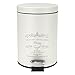 Home Basics Paris Collection Bathroom Accessories, Office, Bedroom, Decorative Waste Basket With Stylish Accent Decor To Complement Any Bathroom (3 Liter Waste Bin)