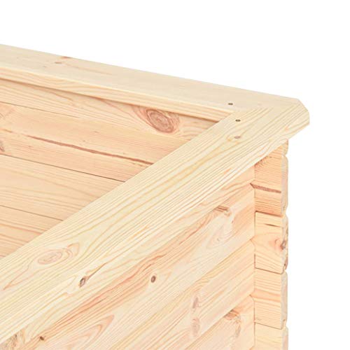 vidaXL Kiefernholz Hochbeet Pflanzkübel Pflanzkasten Gemüsebeet Pflanzbeet Blumenkasten Frühbeet Gartenbeet Blumenkübel… – Bild 6