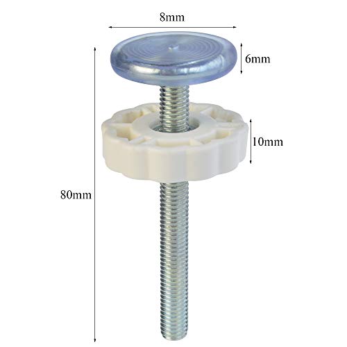 Tongcloud Threaded Spindle Rods 8Pcs (M8) for Safety Baby Proof Gates Pet Gates Pressure Gate Accessory