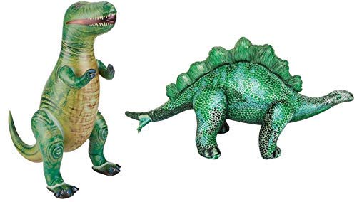 Jet Creations Inflatable Dinosaur 2 Pack - T-Rex and Stegosaurus