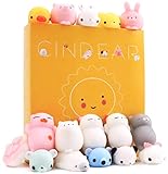 CINDEAR Animal Squishies Toys, 16 Pcs Gift Box Packing Mochi Mini Kawaii Squishy Set Squeeze Sensory Fidget Toy Slow Rising Squishies Cute Cat Anxiety Stress Relief Toys for Kids 6 Year Old Up/Adult