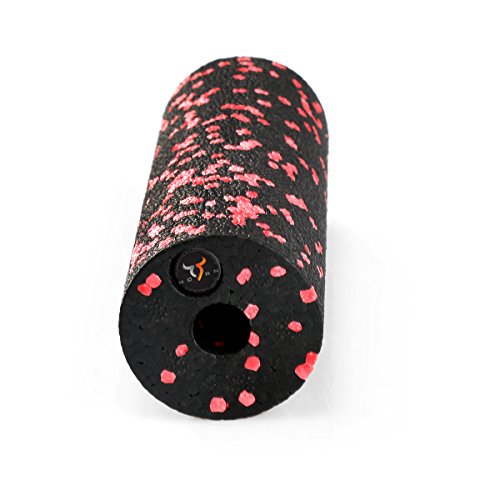 9horn Mini-Foam Roller 6 Inch Extra Firm Red Speckled for Arms Shoulder Legs Feet Massage at Home Travel Office