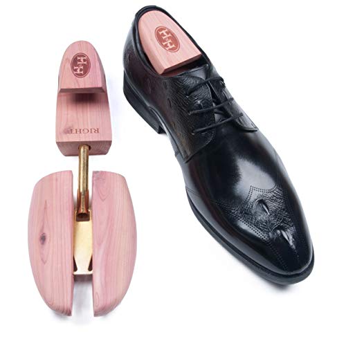 Cedar Shoe Tree Men - H&H Men's Adjustable Split Toe Cedar Shoe Tree with Wide Hook Heel (X-Large / 11.5-13.5 US)