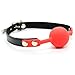 MyCHIC Open Breathable Leather Paly Ball for Men Women (Red with Lock)