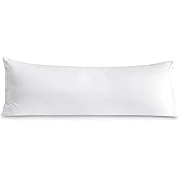 Leeden 100% Cotton Body Pillow Cover, 800 Thread Count 21x54 Soft Breathable Long Body Pillow Pillowcase, White
