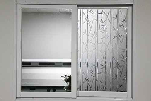 CHOIS Static 533B Glass Window Films Stickers 3D Laser Bamboo Plants Privacy Vinyl Home Decals 35" x 60"