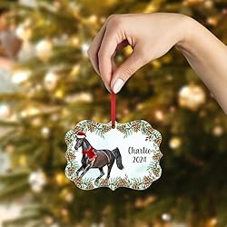 Black Dutch Warmblood Horse Christmas Ornament 2024