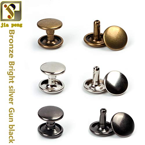 Kamas Spike Leather 100set Special Offer 2019 New Metal Nail Textile Accessories Circular Rivet 88mm 66mm 77mmDouble Silver Bronze - (Color: Tool)