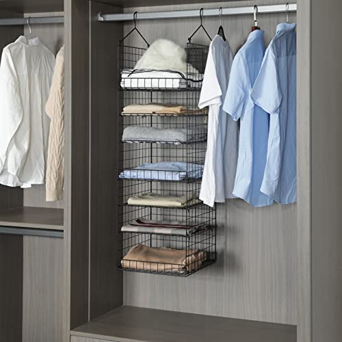 Yuyetuyo 7Shelf Adjustable Hanging Closet Organizer, Wall Mount