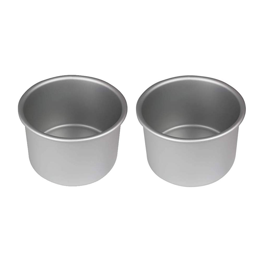 Art of Cake/PME Set of 2, 4" wide x 3" deep (set of 2) set of two same size Round anodises aluminium Baking Tins 4 inch,wide and 3 inch deep (Set of 2)