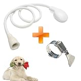 Pet Faucet Sprayer, Dog Shower Head Spray Drains Strainer Pet Bath Hose Sink Washing Hairdresser Hair Wash Pet Push Saving Shower with Adjustable Stainless Steel Worm Gear Hose Clamps(2pc)