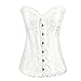 AZONT Women Sexy Push up Shapewear Underbust Corset Bustier with G-string (XL, White)