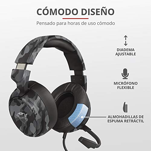 Trust-Cascos-Gaming-GXT-433K-Pylo-Auriculares-Gamer-con-Microfono-Plegable-Altavoces-Activos-de-50-mm-Cable-Trenzado-para-PS4-PS5-PC-Nintendo-Switch-Xbox-One-Xbox-Series-X-Negro-Camuflaje