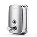 Wall Mount Soap Dispenser Peralng Bathroom or Kitchen Manual Liquid Soap Box Stainless Steel 17oz/500ml