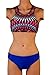 Leefi Unique Leisure Printed Low Waist Two Piece Plus Size Fission Swimsuit