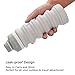 Anntrue Collapsible Travel Water Bottle 18oz, Food-Grade Silicone/Leak Proof/Portable Camping Water Bottle(Light Gray)