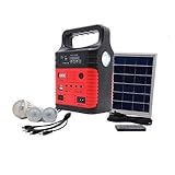 Portable Solar Generator with Solar Panel,Included 3 Sets LED lights,Solar Power Inverter,Electric Generator,Small Basic Portable Generator Kit,Solar Lights for Home & Camping,Power for Solar Fans