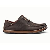 OluKai 'Ohana Lace-Up Nubuck Shoe - Men's Dark Wood/Toffee 11.5
