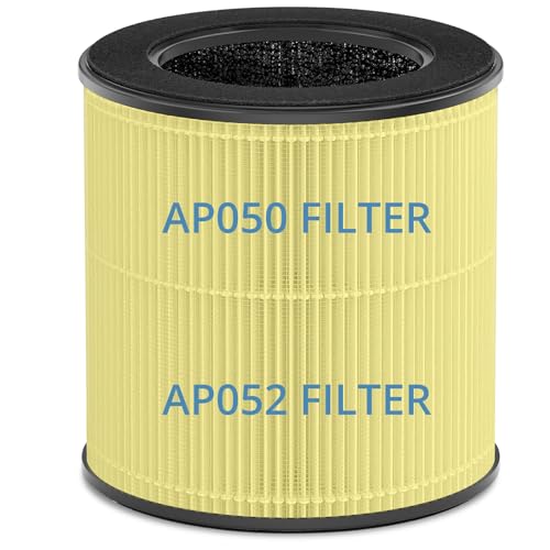 Tailulu Official AP050 AP052 Air Purifier Replacement Filter, 3-in-1 Air Purifier Filter, True H13 HEPA Filter, 1Pack(Yellow)