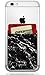 Vandel Pocket: Stretchy Lycra Stick On Card Holder Wallet for the Back of Cell Phones (Black Marble)