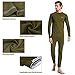 CL convallaria 2 Pack Long Johns Thermal Underwear for Men Soft Fleece Lined Base Layer Cold Weather Set Winter Bottom Top, Large, Crew Neck-Black and Black