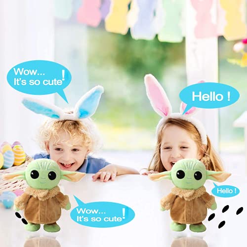 Talking Baby Yoda Plush Doll,Walking Baby Yoda Plushie Repeat What You