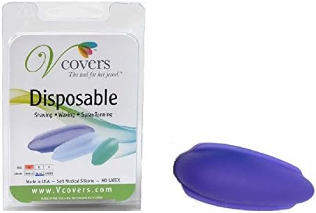 Vcovers Single Size A in Purple, Female Intimate Cover for Shaving, waxing, Spray Tanning, Coloring and Other Bikini Cosmetic procedures. Assorted Size 3packs Available.