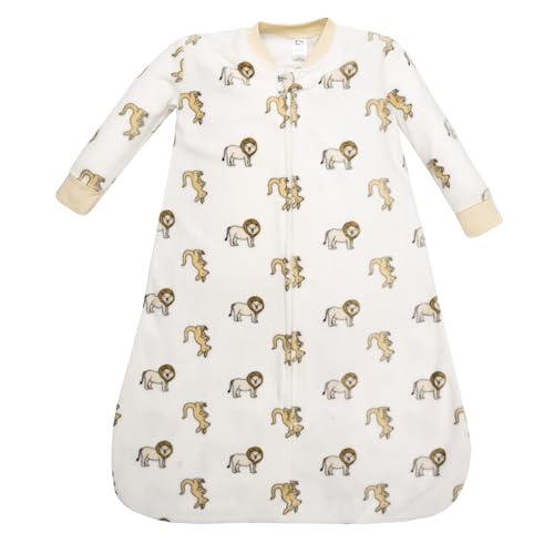 Hudson Baby Long-Sleeve Fleece Sleeping Bag, Lion Kangaroo, 0-6 Months